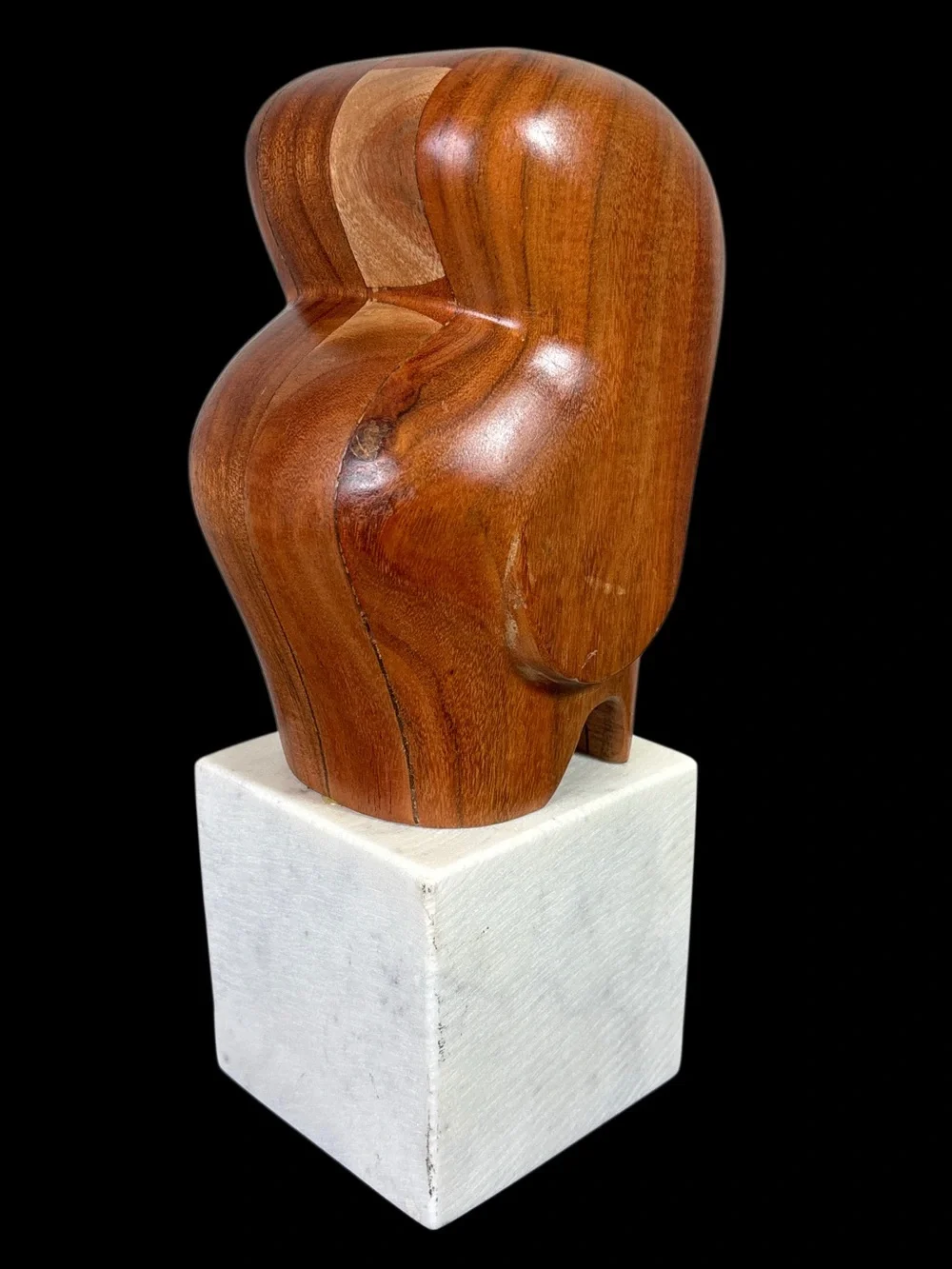 Crate&Barrel Lockhart Wood Elephant Abstract Sculpture 12”